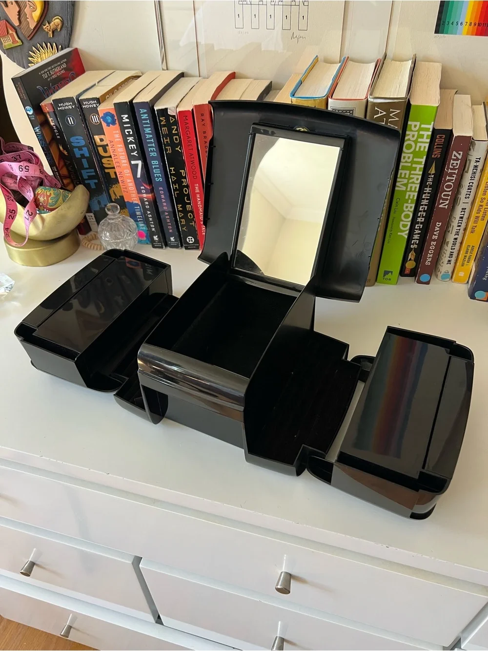 The Jewel Kit Travel Jewelry Box Accordion Style Folding Storage Case Vintage